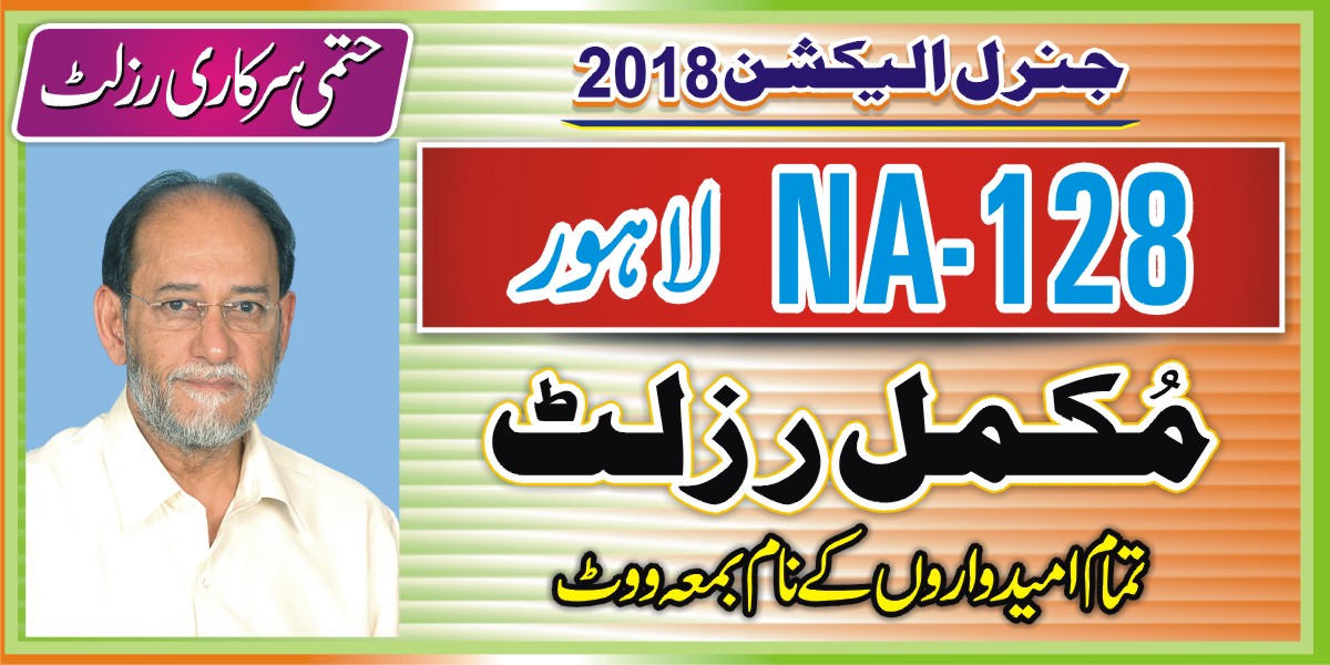 Na 128 Lahore Election 2018 Full Result Candidates Vote