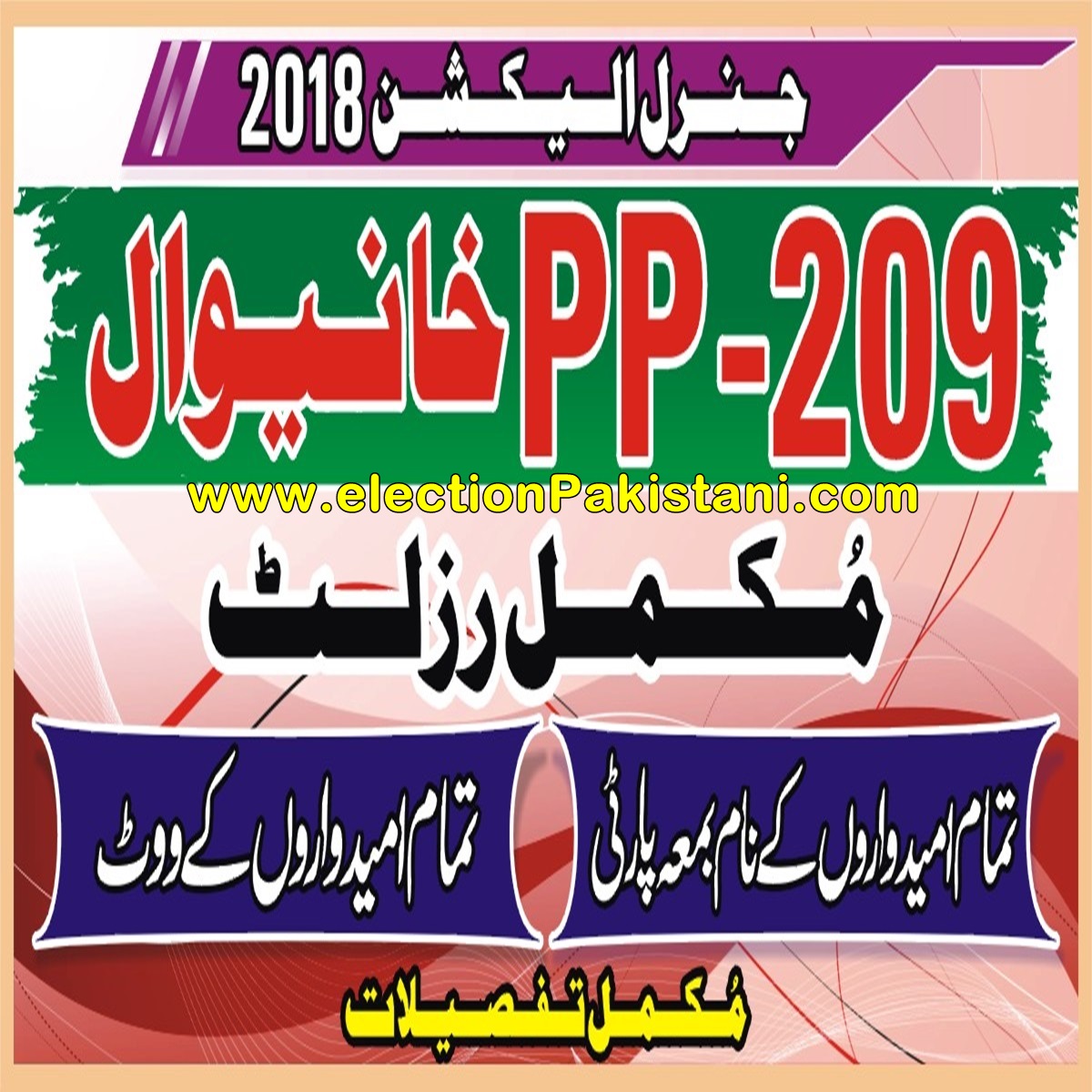 Pp 209 Khanewal Election 2018 Full Result Candidates Vote